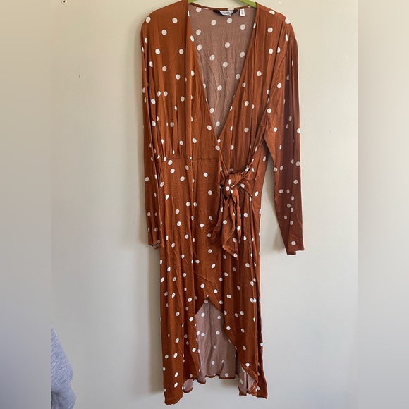 & Other Stories side tie satin midi wrap dress size 10 - Picture 2 of 7